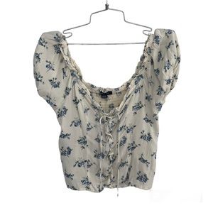 American Eagle Sleeveless Floral Blouse Sz S